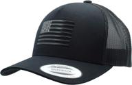 the pride american flag hat: premium 3d patch trucker baseball snapback (black-bk-matte) - unisex логотип