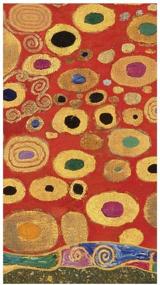 img 1 attached to Caspari Red Vienna Nouveau Paper Guest Towel Napkins - 2 Packs of 15