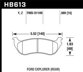 img 1 attached to Тормозные накладки Hawk HB613Y.589 LTS для высокой производительности