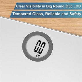 img 1 attached to 📱 Vitafit Digital Body Weight Bathroom Scale with Step-On Technology, LCD Display - Elegant Silver (400lb)