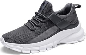 img 4 attached to Enhance Footwear Comfort with UUBARIS Breathable Cushion Sneakers for Men