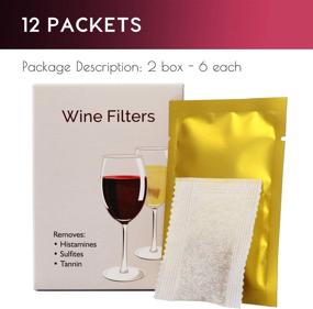 img 2 attached to YARKOR Wine Filter 12 Pack: Prevent Red Wine Headaches, Nausea, Allergy Sensitivity. Reduce Tannin Acid & Protein Excess