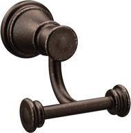 🧷 moen yb6403orb belfield double robe hook: stylish 18-inch oil rubbed bronze hook for maximum convenience логотип