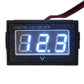 img 3 attached to ⚡ Waterproof Battery Monitor DC 4.5-150V Voltmeter Tester for Automative Electric Cars, Golf Cart, E-Bike, Bicycle & Motorcycle - Small Digital Gauge with 0.56'' LED (Blue)