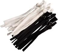 40 pcs elastic string bands for mask diy with adjustable buckle – black and white 1/5 inch stretchy mask earloop lanyard logo