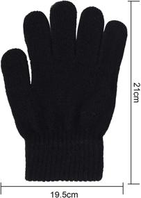 img 3 attached to Warm-up Your Winter with Cooraby Knitted Finger Stretch Gloves for Men