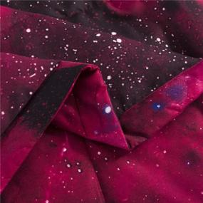 img 3 attached to 🌌 NTBED Galaxy Red Sky Oil Printing Outer Space Full Comforter Set – Reversible Quilt Bedding Sets for Teens Boys Girls (xk001, Full)