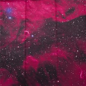 img 1 attached to 🌌 NTBED Galaxy Red Sky Oil Printing Outer Space Full Comforter Set – Reversible Quilt Bedding Sets for Teens Boys Girls (xk001, Full)