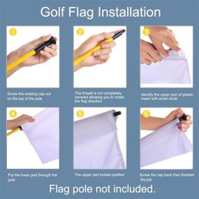 img 1 attached to 🏌️ Premium KINGTOP Solid Golf Flags: High-Quality 8" x 6" Putting Green Flags for Yard