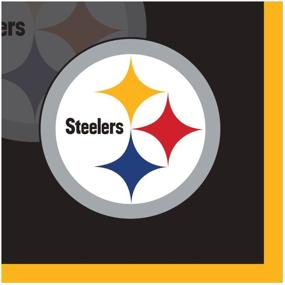 img 2 attached to 🏈 192-Count Pittsburgh Steelers Officially Licensed NFL Beverage Napkins by Creative Converting: Perfect for Game Day celebrations!