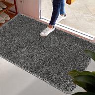 🚪 hebe indoor doormat 32"x48" – large & absorbent front door mat with non-slip rubber backing – traps mud, dirt, and paw prints – stylish and pet-friendly entrance rug – machine washable logo