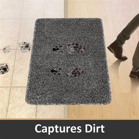 img 1 attached to 🚪 Hebe Indoor Doormat 32"x48" – Large & Absorbent Front Door Mat with Non-Slip Rubber Backing – Traps Mud, Dirt, and Paw Prints – Stylish and Pet-Friendly Entrance Rug – Machine Washable