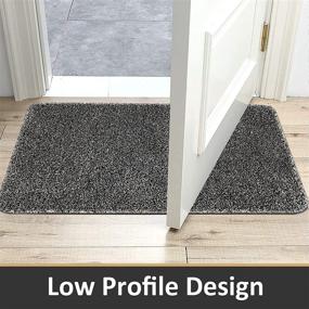 img 2 attached to 🚪 Hebe Indoor Doormat 32"x48" – Large & Absorbent Front Door Mat with Non-Slip Rubber Backing – Traps Mud, Dirt, and Paw Prints – Stylish and Pet-Friendly Entrance Rug – Machine Washable