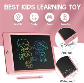 img 1 attached to 🎨 TEKFUN LCD Writing Tablet Doodle Board, 8.5-inch Colorful Drawing Tablet Writing Pad, Girls Gifts Toys for 3-7 Year Old Girls, Erasable Doodle Pad Toddler Travel Car Toy Road Trip Activity (Pink)