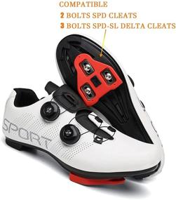 img 1 attached to Ultimate Women's Cycling Shoes Set - SPD SL Delta Cleats Compatible | Road Bike Shoes with Cleats - Indoor Cycling Perfection!