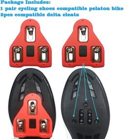 img 3 attached to Ultimate Women's Cycling Shoes Set - SPD SL Delta Cleats Compatible | Road Bike Shoes with Cleats - Indoor Cycling Perfection!