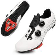 ultimate women's cycling shoes set - spd sl delta cleats compatible | road bike shoes with cleats - indoor cycling perfection! logo