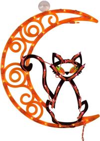 img 2 attached to 🎃 Halloween Cat on Moon Ornamental Silhouette: Impact Innovations 14x17 Lighted Decoration