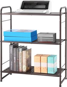 img 3 attached to 🗄️ Bronze Expandable & Stackable 3-Tier Shelving Unit: Simple Storage Rack for Kitchen, Laundry, and Bathroom Cabinet Organization