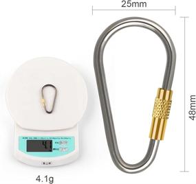 img 2 attached to 🔑 D-FantiX Mini Titanium Carabiner Keychain - D-Ring Locking Carabiner with Key Rings - EDC Gear (Pack of 5)