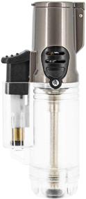 img 2 attached to 🔥 Refillable Triple Jet Flame Lighter for Cigars - Leejie Torch Lighter (White)