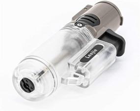 img 1 attached to 🔥 Refillable Triple Jet Flame Lighter for Cigars - Leejie Torch Lighter (White)
