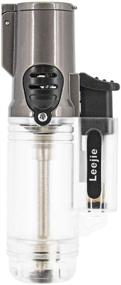 img 3 attached to 🔥 Refillable Triple Jet Flame Lighter for Cigars - Leejie Torch Lighter (White)