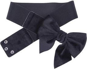 img 3 attached to Moonsix Womens Elastic Casual Bowknot Women's Accessories and Belts