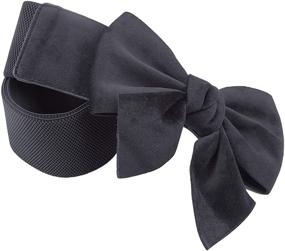 img 2 attached to Moonsix Womens Elastic Casual Bowknot Women's Accessories and Belts