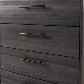 img 3 attached to 🚪 Dark Gray Mid-Century Modern Four Drawer Chest by Signature Design - Ashley Brymont