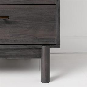 img 1 attached to 🚪 Dark Gray Mid-Century Modern Four Drawer Chest by Signature Design - Ashley Brymont