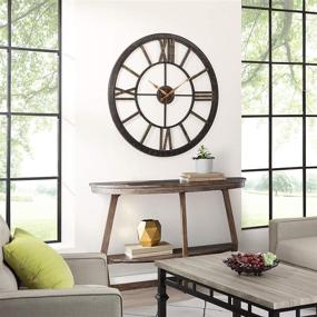 img 2 attached to 🕰️ FirsTime & Co. Big Time Wall Clock: 40" Oil Rubbed Bronze Plastic Timepiece