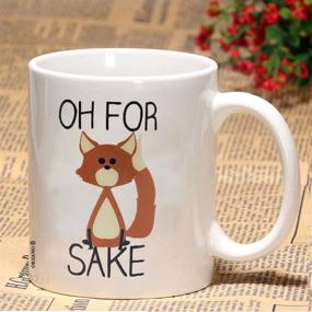img 2 attached to ☕ OKSANO Women's Fox Coffee Mug: Funny Novelty Cup for Lovers, Perfect Christmas and Valentine's Day Gifts