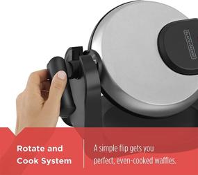 img 2 attached to 🧇 BLACK+DECKER Silver Flip Waffle Maker | WM1404S