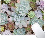 🌵 cute succulents mouse pad: natural plants design, anti-slip rubber base - wireless laptop mouse pads logo