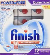 🔆 quantum dishwasher detergent by finish - power & free (12 count) logo