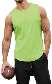 img 4 attached to Juybenmu Tank Tops For Men Sport Muscle Quick Drying Waistcoat Tee Shirt Blue Men's Clothing