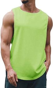 img 3 attached to Juybenmu Tank Tops For Men Sport Muscle Quick Drying Waistcoat Tee Shirt Blue Men's Clothing