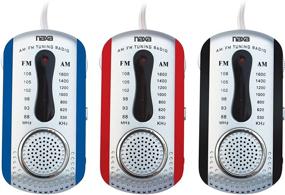 img 1 attached to 📻 Naxa Electronics NR-721 BL Portable AM/FM Mini Pocket Radio: Compact Design with Built-in Speaker - Blue Edition