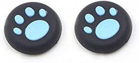img 3 attached to Premium Cat Print Silicone Thumb Grip Cap Cover for Sony PS3 PS4 PS2 Xbox One X S Xbox 360 - Blue (2 PCS)