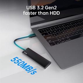 img 3 attached to Netac 1TB External Solid State Drive - USB 3.2 Gen 2 Type C, Super Speed 500MB/S, 10Gbps, EXFAT, Aluminum - Zslim+