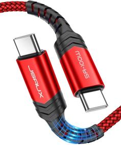 img 4 attached to JSAUX USB C to USB C 100W Charging Cable 2 Pack [6.6FT&10FT] – Compatible with MacBook Pro, iPad Pro, Samsung S20, and Pixel – Fast Charging and Syncing