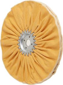 img 1 attached to 🪒 Woodstock D2517 Yellow 8-Inch Bias Hard Buffing Wheel: Superior Polishing Power