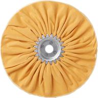 🪒 woodstock d2517 yellow 8-inch bias hard buffing wheel: superior polishing power logo