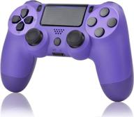 🎮 yu33 wireless controller compatible with p-4 - remote joystick gamepad with charging cable and two motors (purple, 2021) логотип