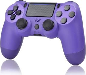 img 4 attached to 🎮 YU33 Wireless Controller Compatible with P-4 - Remote Joystick Gamepad with Charging Cable and Two Motors (Purple, 2021)