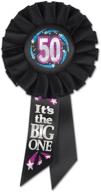 🎉 beistle 50- the big one rosette: a 3 1/4-inch by 6 1/2-inch celebration accessory logo