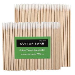 img 4 attached to 👀 PRESKBOO 400 Count Microblading Cotton Swab and Cosmetic Applicator Sticks, Pointed Tip Wood Sticks for Tattoo Permanent Supplies and Makeup