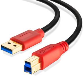 img 3 attached to 15Ft USB 3.0 Cable A Male to B Male by Tan QY - Compatible with Hard Disk Drives, Printers, Scanners, USB Hubs, Monitors, and More (5M/15Ft)