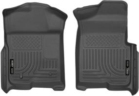 img 4 attached to Husky Liners 18331: Premium Black Front Floor Mats 🚗 for 2009-14 Ford F-150 SuperCrew/SuperCab - Protect Against All Weather